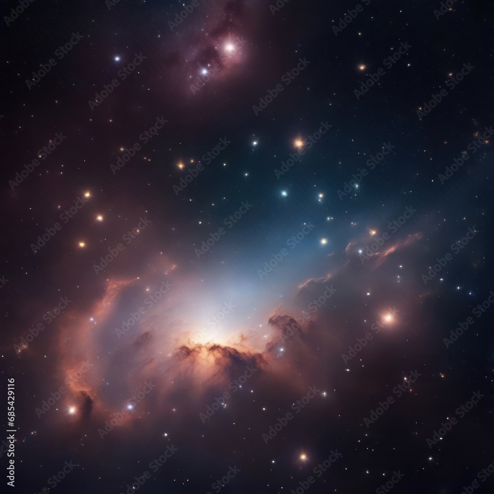 Canvas Prints gorgeous space and twinkling stars background image with nebula gas cloud