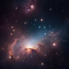 gorgeous space and twinkling stars background image with nebula gas cloud - 685429116