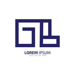 Obraz premium Alphabet letter G B, and GB or BG minimal and negative space logo vector icon.