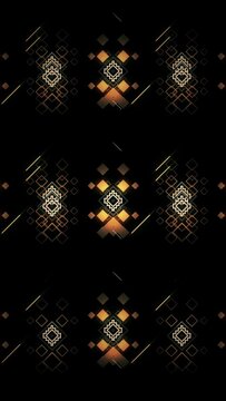 Abstract Tiled Tribal Pattern Wallpaper Background Loop