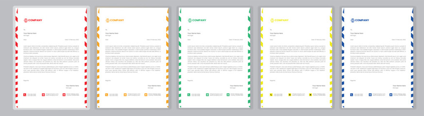 Obraz premium New Corporate And Creative Professional Business Elegant,Modern letterhead template design in minimalist style a4