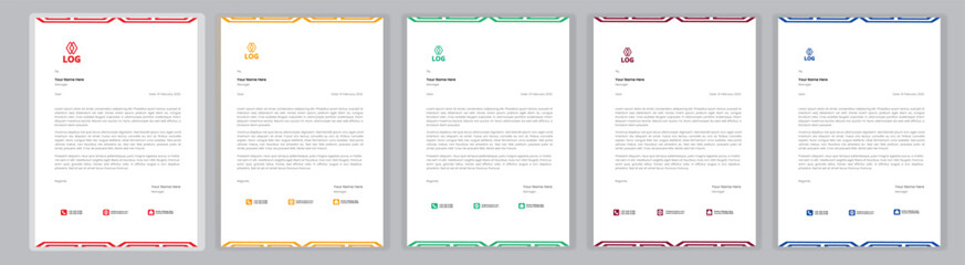 Obraz premium New Corporate And Creative Professional Business Elegant,Modern letterhead template design in minimalist style a4
