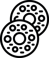 Fast food addiction icon outline vector. Passive lifestyle. Adult fat man