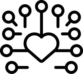 Support help like icon outline vector. Integrity law. Core culture