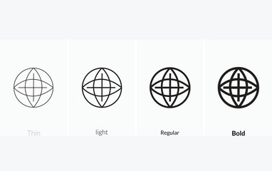 basketball court icon. Thin, Light Regular And Bold style design isolated on white background.