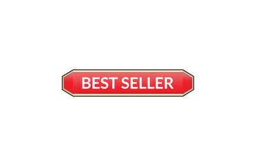 Best seller red ribbon label banner. Open available now sign or Best seller tag.
