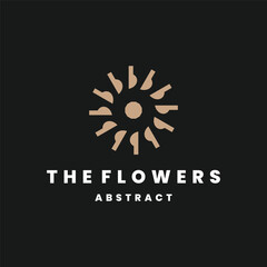 flowers business logo design vector template.