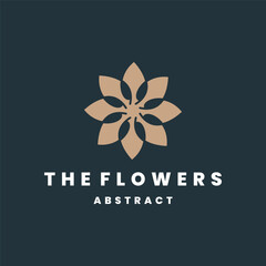 flowers business logo design vector template.