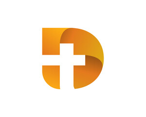 Obraz premium Letter dt 3d modern logo design vector template for business