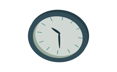 Clock icon in trendy flat style isolated on background.