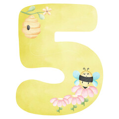 Yellow number, Honey Bee Number, Cute number, Party number 