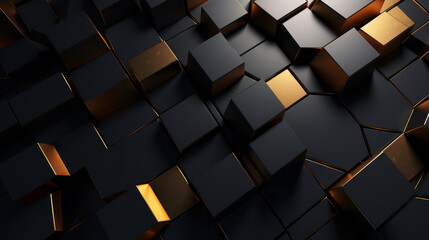 Abstract Black and gold glitter wave horizontal background. - obrazy, fototapety, plakaty