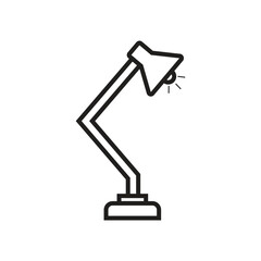 Desk lamp icon flat vector illustration.