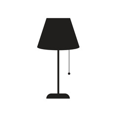 Flat desk lamp icon symbol vector Illustration.