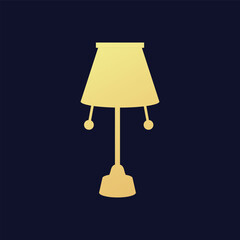 Flat desk lamp icon symbol vector Illustration.