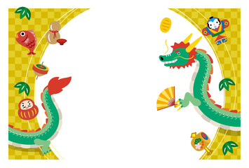 辰年　年賀　イラスト