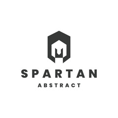 spartan abstract business logo design vector template.