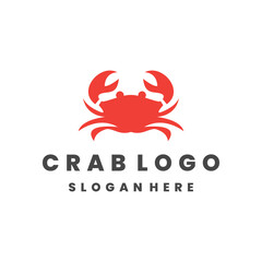 crab business logo design vector template.