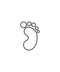 footprint icon, vector best line icon.