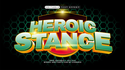 editable text effect heroic stance