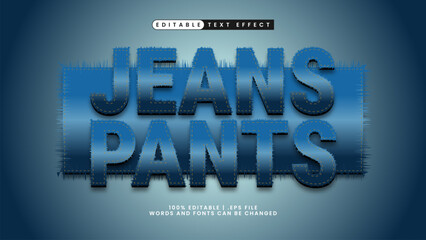 jeans texture editable text effect