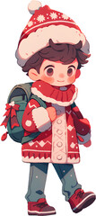 Cute boy in christmas sweater