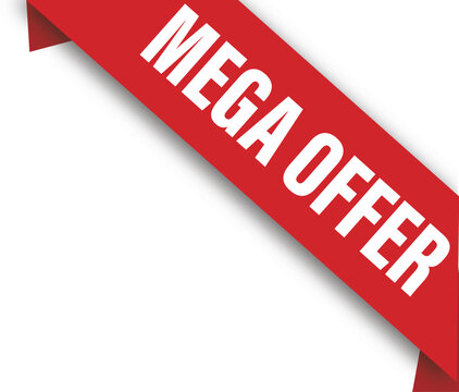mega offer corner sales banner vector illustration