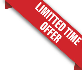 limited time offer corner sales banner vector illustration - obrazy, fototapety, plakaty