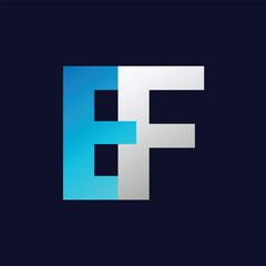 EF Letter logo design vector template.