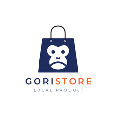 shop store business concept colorful logo design graphic vector