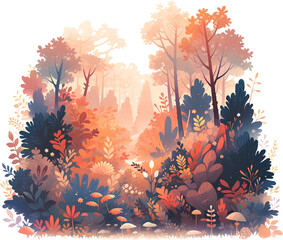 autumn landscape with trees