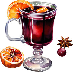 mulled wine with spices