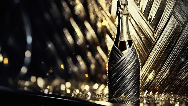 new year celebration 2024 , 2025 , 2026 animation fireworks , champagne glasses
