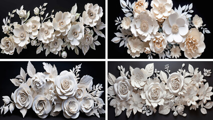 Fototapeta na wymiar decorative flowers floral design background paper white spring wedding art pink beauty 