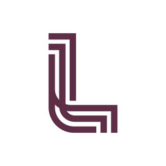 Monogram L design vector logo. Monogram initial letter mark L logo design. Monogram design vector logo. Monogram initial letter mark L logo design. Simple L monogram