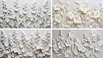 decorative flower floral design white art spring pattern background vintage flora colorful 