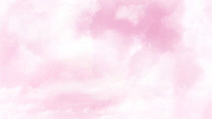 Pink sky with white cloud. The summer heaven is colorful clearing day Good weather and beautiful nature in the morning.