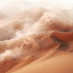 an abstract representation of a desert sandstorm