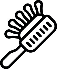 Body brush icon outline vector. Massage scrubber tool. Bamboo anti cellulite brush