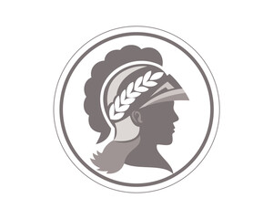 female warrior spartan logo