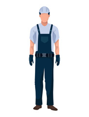 employee wearing safety equipment