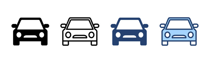 Car icon vector. car sign and symbol. small sedan