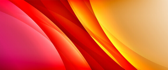 Dynamic flowing waves on gradient color background. Vector illustration For Wallpaper, Banner, Background, Card, Book Illustration, landing page