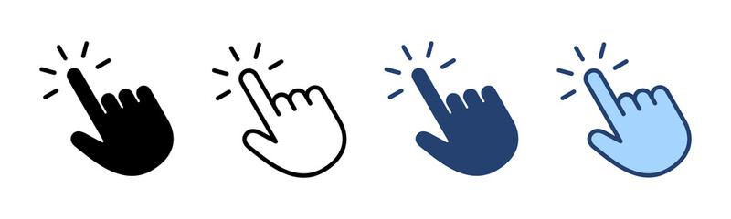 Hand click icon vector. pointer sign and symbol. hand cursor icon