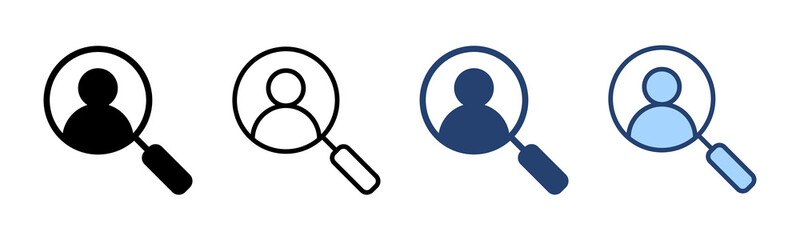 Hiring icon vector. Search job vacancy sign and symbol. Human resources concept. Recruitment