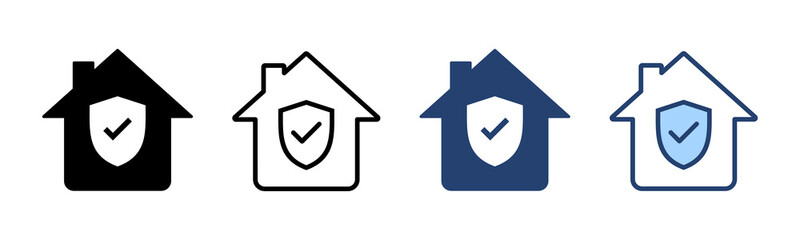 home insurance icon vector. home protection sign and symbol