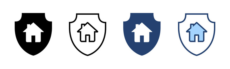 house insurance icon vector. house protection sign and symbol