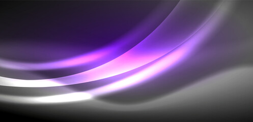 Neon-lit waves surge across background, mesmerizing dance of luminescence and motion. Dynamic backdrop captures essence of energy and modern aesthetics