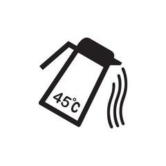 hot or boiling water icon symbol sign vector