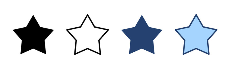 Star icon vector. rating sign and symbol. favourite star icon